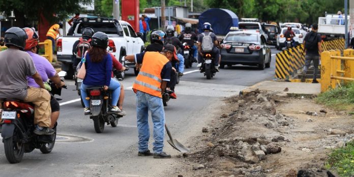 Foto: Afectaciones de vías en algunos puntos de Managua / TN8