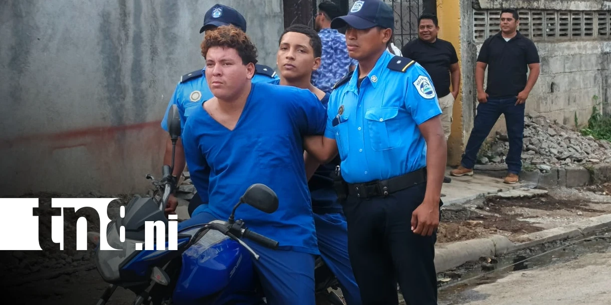 Foto: Captura de presuntos autores de crimen en Ciudad Sandino / TN8