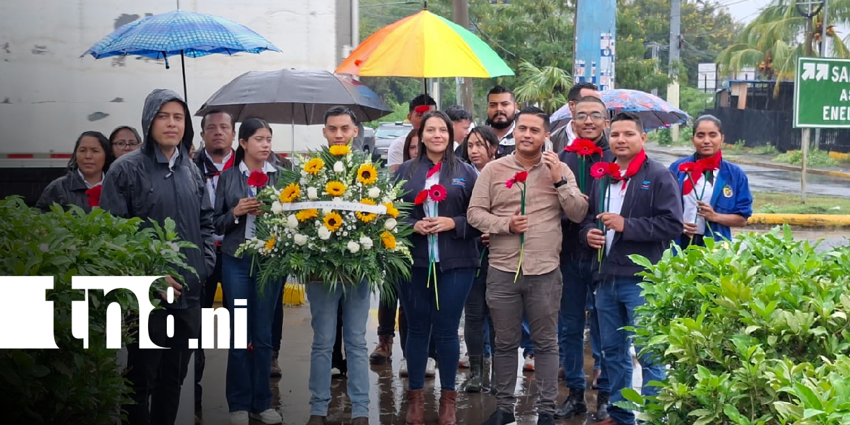 Foto: Juventud Sandinista realiza homenaje al héroe Rigoberto López Pérez / TN8
