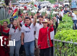 Foto: Juventud Sandinista realiza homenaje al héroe Rigoberto López Pérez / TN8