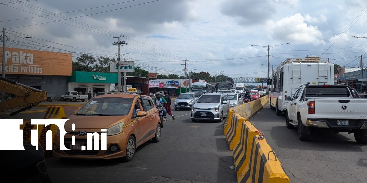 Foto: Desvíos en el sector del Mercado Roberto Huembes, Managua / TN8
