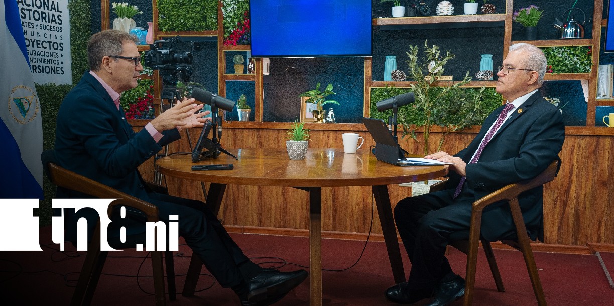 Foto: Entrevista a Ovidio Reyes, presidente del Banco Central de Nicaragua, en Estudio TN8