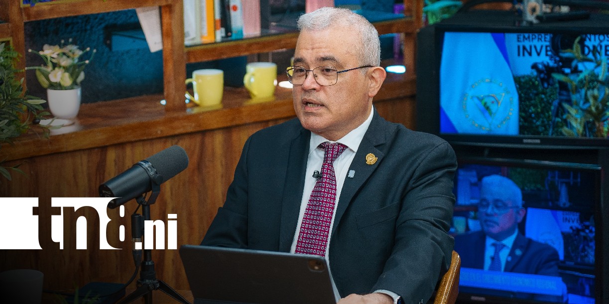 Foto: Entrevista a Ovidio Reyes, presidente del Banco Central de Nicaragua, en Estudio TN8