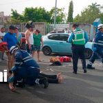 ¡Fuerte colisión en Managua! Dos mujeres quedan lesionadas tras choque con bus de la ruta 107 Foto: Dos mujeres heridas tras choque con bus en Managua/TN8