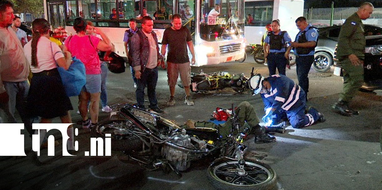 Foto: Accidente en Managua deja a militar con fracturas en un pie/TN8