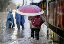 Foto: Alerta Amarilla en Santiago por lluvias, derrumbes y aluviones/Cortesía