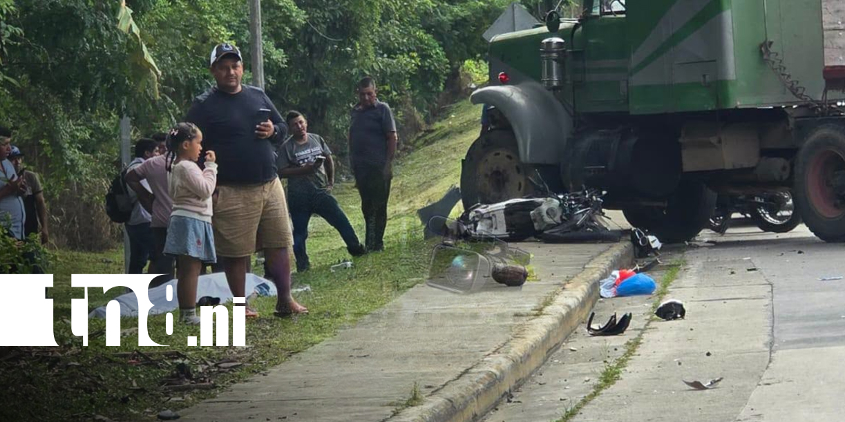 Foto: Motociclista fallece tras chocar contra una rastra en Matagalpa/TN8