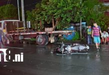 Foto: Motociclista de 22 años resulta lesionado en accidente en Managua/TN8
