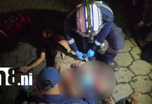 Foto: Motociclista resulta gravemente lesionado tras caer bajo las llantas de un bus en Managua/TN8