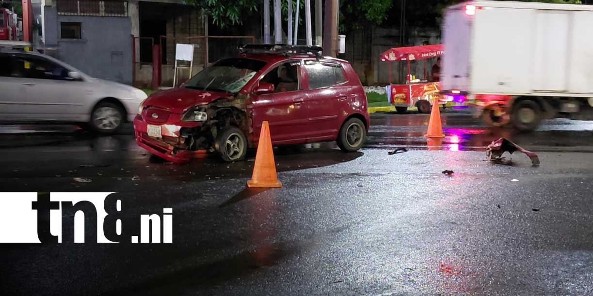 Foto: Accidente en Managua deja dos jóvenes lesionados tras colisión/TN8
