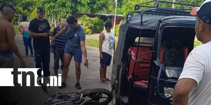 1 Foto: Motociclista resulta lesionado tras accidente de tránsito en Moyogalpa, Ometepe/TN8