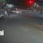 Foto: Motociclista sale volando tras ser embestido en el cruce de la muerte en Managua/TN8