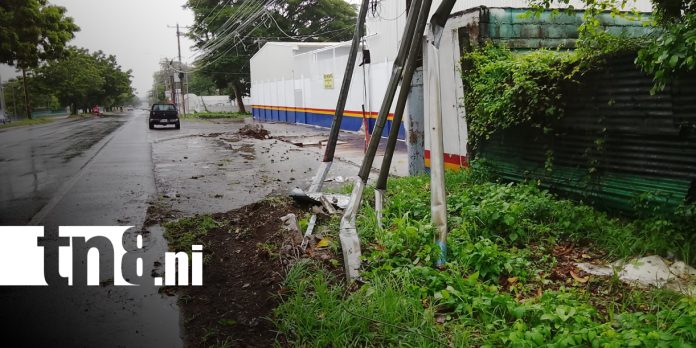Foto: Bus choca contra postes en carretera Nuevo León/TN8 Foto: Bus choca contra postes en carretera Nuevo León/TN8