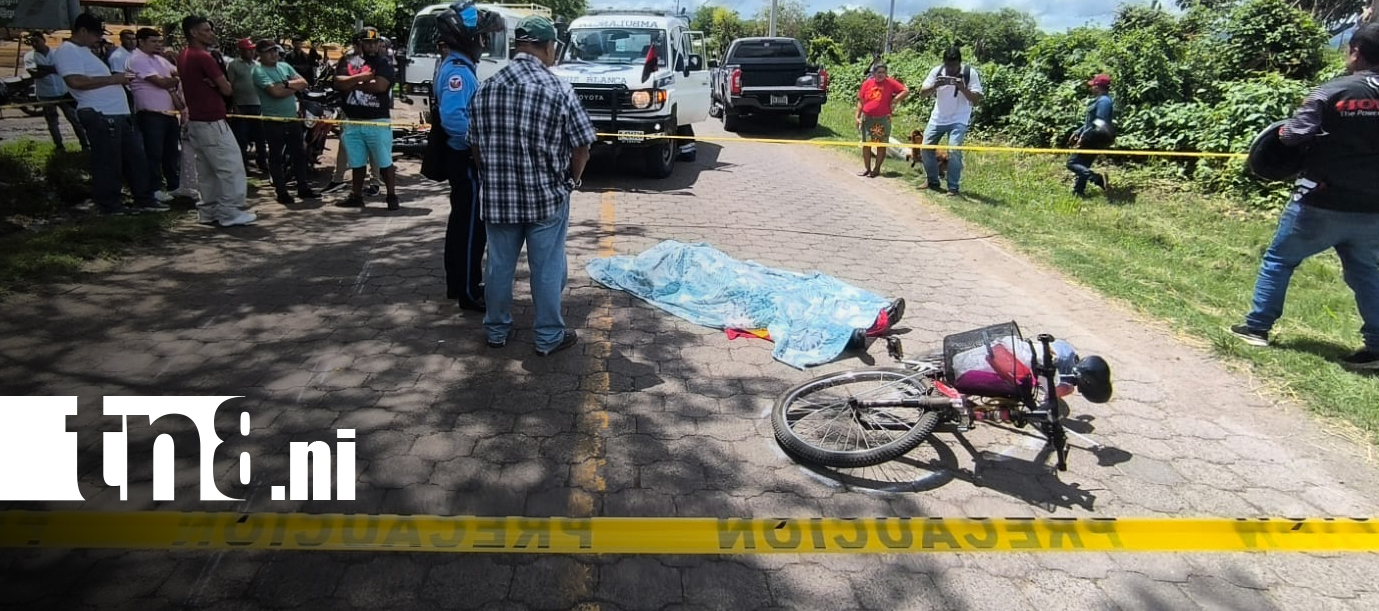 Foto: Ciclista pierde la vida en accidente de tránsito en Estelí/TN8
