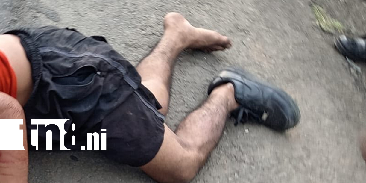 Foto: Accidente entre motocicleta y peatón deja dos lesionados en Masaya/TN8