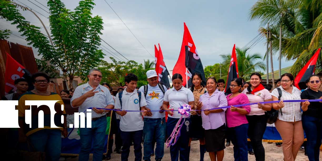foto: Puerto Cabezas mejora la infraestructura vial con 380 metros de calles adoquinadas/tn8