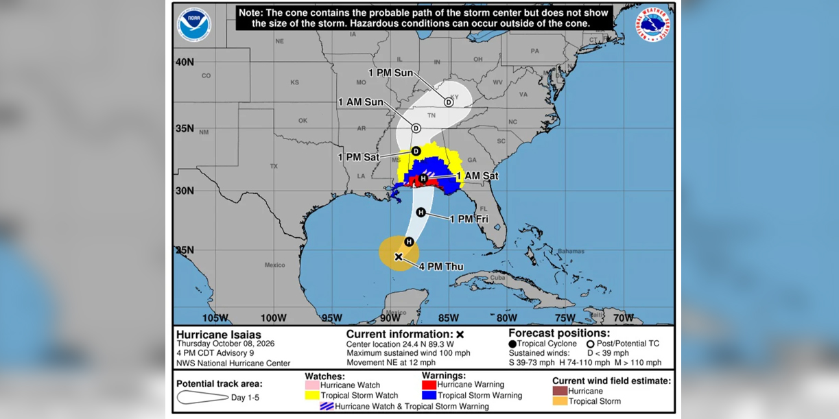 Foto: Huracán Isaías amenaza Florida y Alabama con fuertes vientos/Cortesía