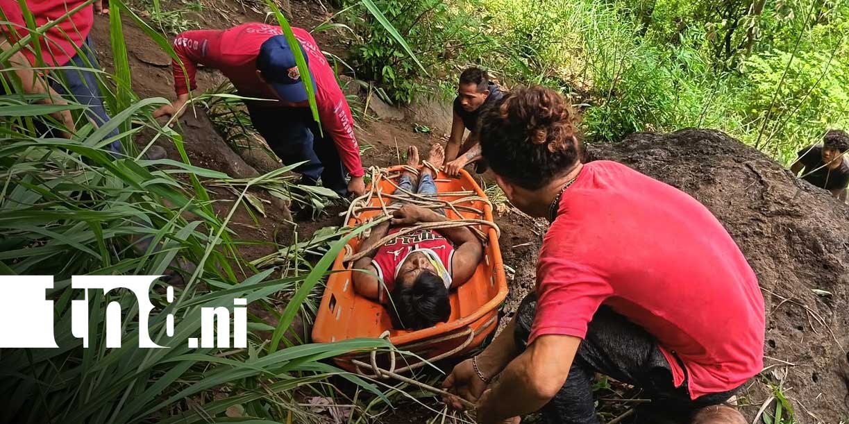 Foto: Hombre resulta con varios golpes tras caer en peligrosa zona de San Jerónimo, Masaya/TN8