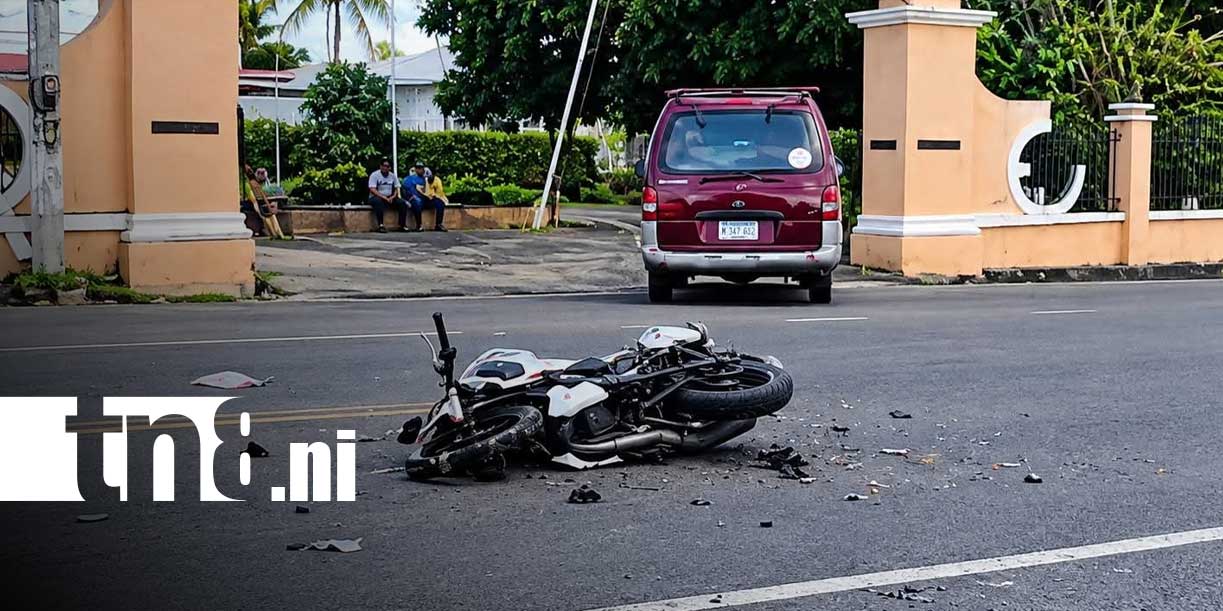 Foto: Dos motociclistas lesionados tras triple colisión en Carazo/TN8