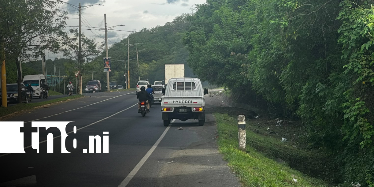 Foto: Accidente vial deja dos lesionados en el kilómetro 8 de la carretera nueva a León/TN8