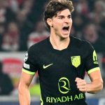 Julián Álvarez rompe sequía de 174 días y el Atlético empata 1-1 en Stuttgart Foto: Julián Álvarez disputa un balón durante el partido entre Stuttgart y Atlético de Madrid/Cortesía