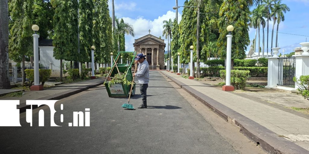 Foto: Cementerio de Granada recibe limpieza, poda y mantenimiento/TN8