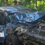 Tres personas resultan lesionadas en accidente entre autobús y taxi en Nueva Guinea Foto: Tres personas resultan lesionadas en accidente entre autobús y taxi en Nueva Guinea/TN8