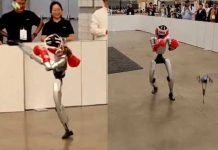 Foto: VIDEO: Robot humanoide patea a dron saltarín/Cortesía