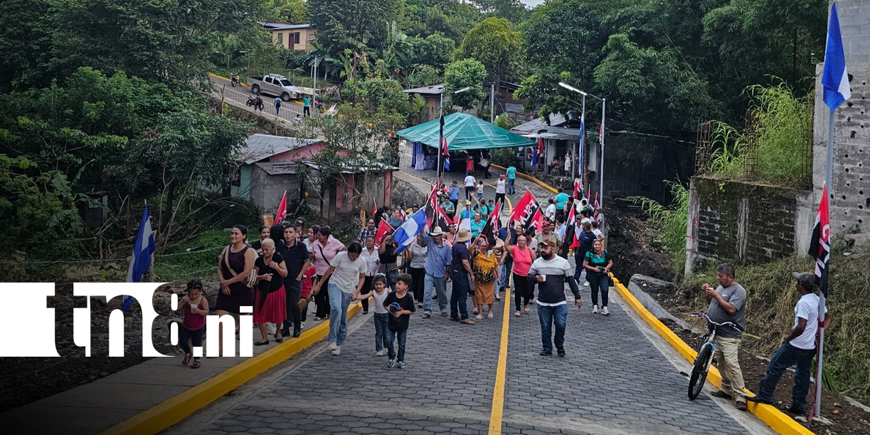 Foto: Muy Muy, Matagalpa inaugura nueva calle adoquinada y caja puente/TN8