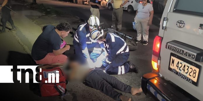 Foto: Accidente entre dos motos deja a un menor lesionado en Estelí/TN8 Foto: Accidente entre dos motos deja a un menor lesionado en Estelí/TN8