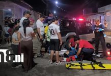 Motociclista cae al esquivar a otros motorizados con una recién nacida en Estelí Foto: Motociclista pierde el control y su esposa resulta lesionada en Estelí/TN8