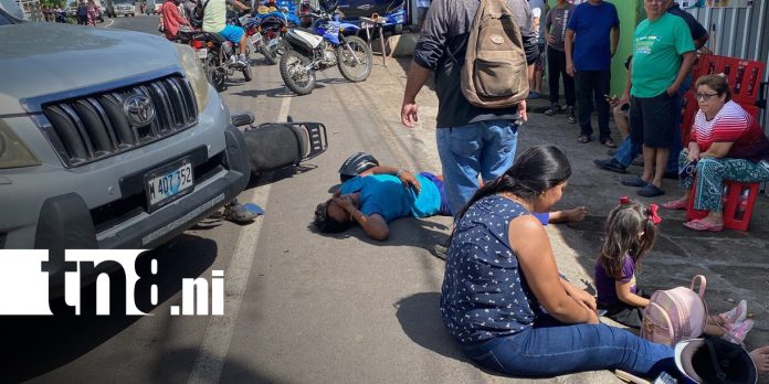 3 Foto: Cámara de seguridad capta accidente que dejó tres lesionados en carretera de Juigalpa/TN8
