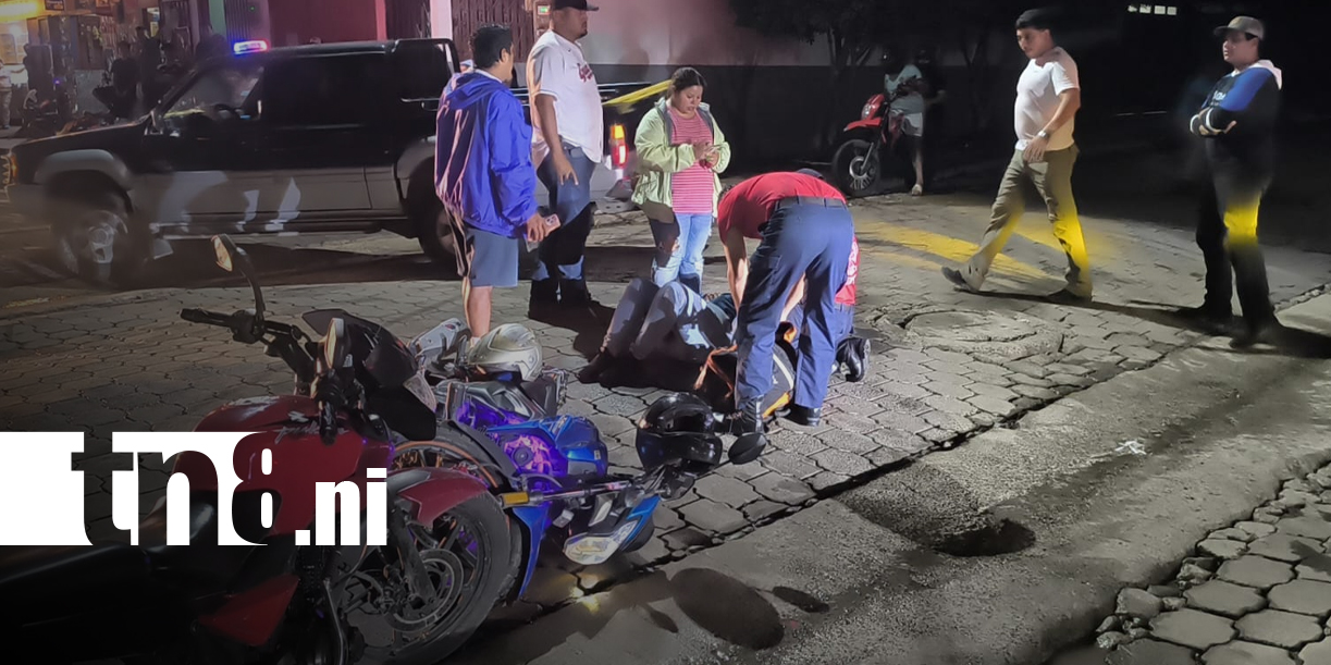 Foto: Motociclista pierde el control y su esposa resulta lesionada en Estelí/TN8