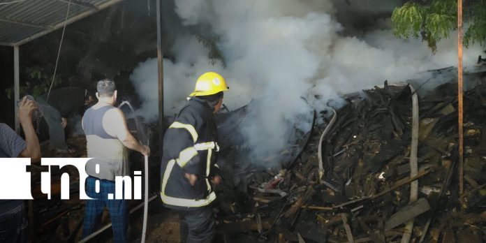 4 Foto: Nueve bomberos atienden incendio en carpintería capitalina/TN8