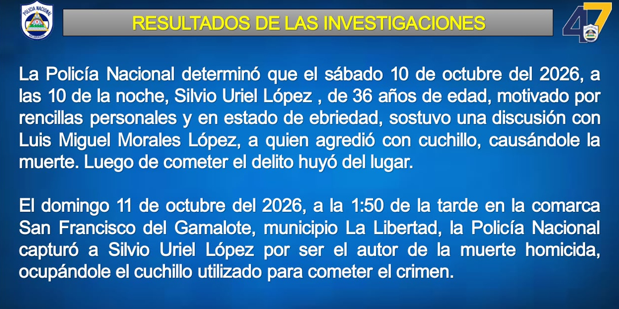 Foto: Policía presenta a señalado por muerte de Luis Miguel Morales/Cortesía
