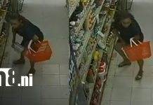 Mujer habría ocultado dos tarros de leche entre sus piernas en supermercado Las Segovias de Estelí Foto: Cámaras de seguridad captarían presunto hurto en supermercado de Estelí/TN8