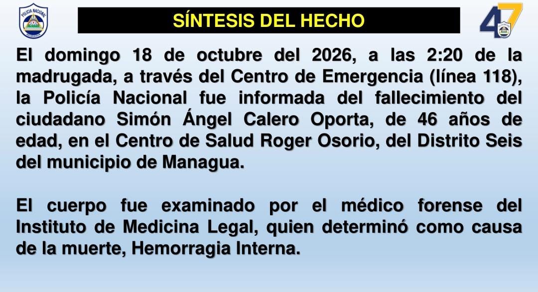 Foto: Investigación del homicidio en Managua / TN8