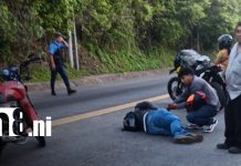 Foto: Motociclista termina lesionado en Managua /TN8