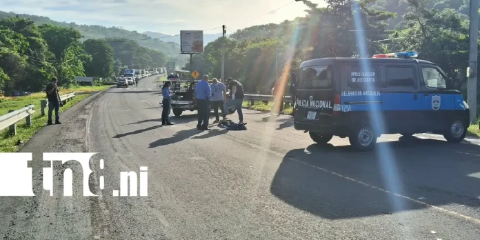 Foto: Muere atropellado en carretera a Matagalpa /TN8