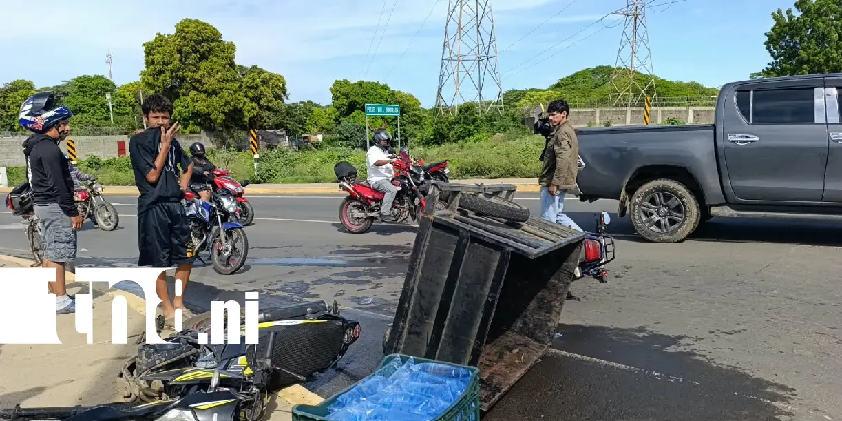 Foto: Motociclista grave tras ser golpeado por un carro en Ciudad Sandino /TN8