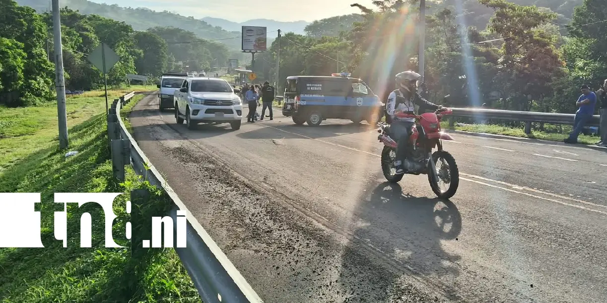 Foto: Muere atropellado en carretera a Matagalpa /TN8