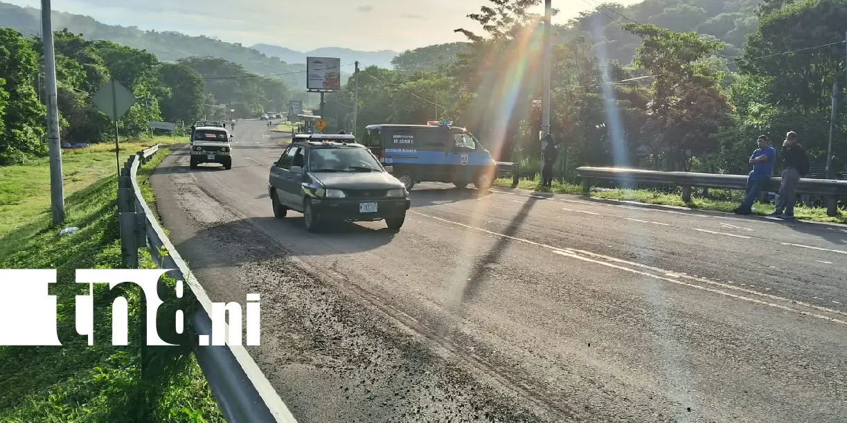 Foto: Muere atropellado en carretera a Matagalpa /TN8