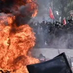 Protestas estudiantiles se extienden de Francia a Bélgica y terminan en violencia Foto: Fuertes protestas de estudiantes arrasan Francia /Cortesía