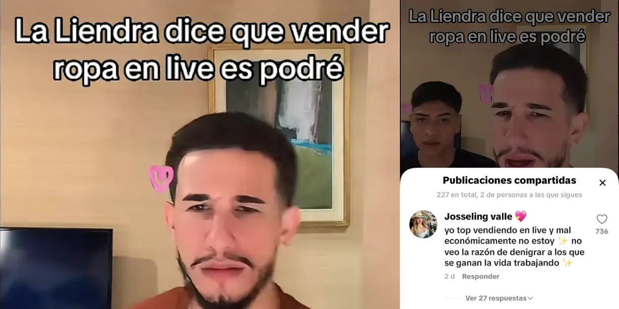 Foto: "Vender ropa usada es de pobres": La Liendra enciende las redes /Cortesía
