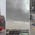 Chile bajo alerta roja tras tornado, fuertes lluvias y una granizada histórica Foto: Granizada histórica e inundaciones golpean Santiago de Chile /Cortesía