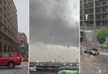 Chile bajo alerta roja tras tornado, fuertes lluvias y una granizada histórica Foto: Granizada histórica e inundaciones golpean Santiago de Chile /Cortesía