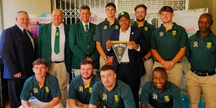 foto: Selección de Béisbol U-23 de Sudáfrica visitó la misión diplomática de Nicaragua en Pretoria/cortesia foto: Selección de Béisbol U-23 de Sudáfrica visitó la misión diplomática de Nicaragua en Pretoria/cortesia