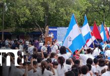 Comunidad educativa de Managua rinde homenaje al héroe Benjamín Zeledón Foto: Instituto Benjamín Zeledón / TN8