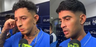 Foto: Byron Bonilla y Josting Cano tras derrota de Nicaragua