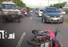 Foto: Fuerte choque en la entrada a Xiloá / TN8